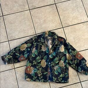 Jane Ashley Floral Jean Jacket 1990’s